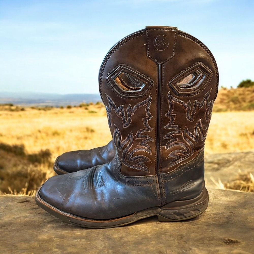 Double H Men's Size 11 Dark Brown Work Boots Country Farm Rodeo Cowboy‎